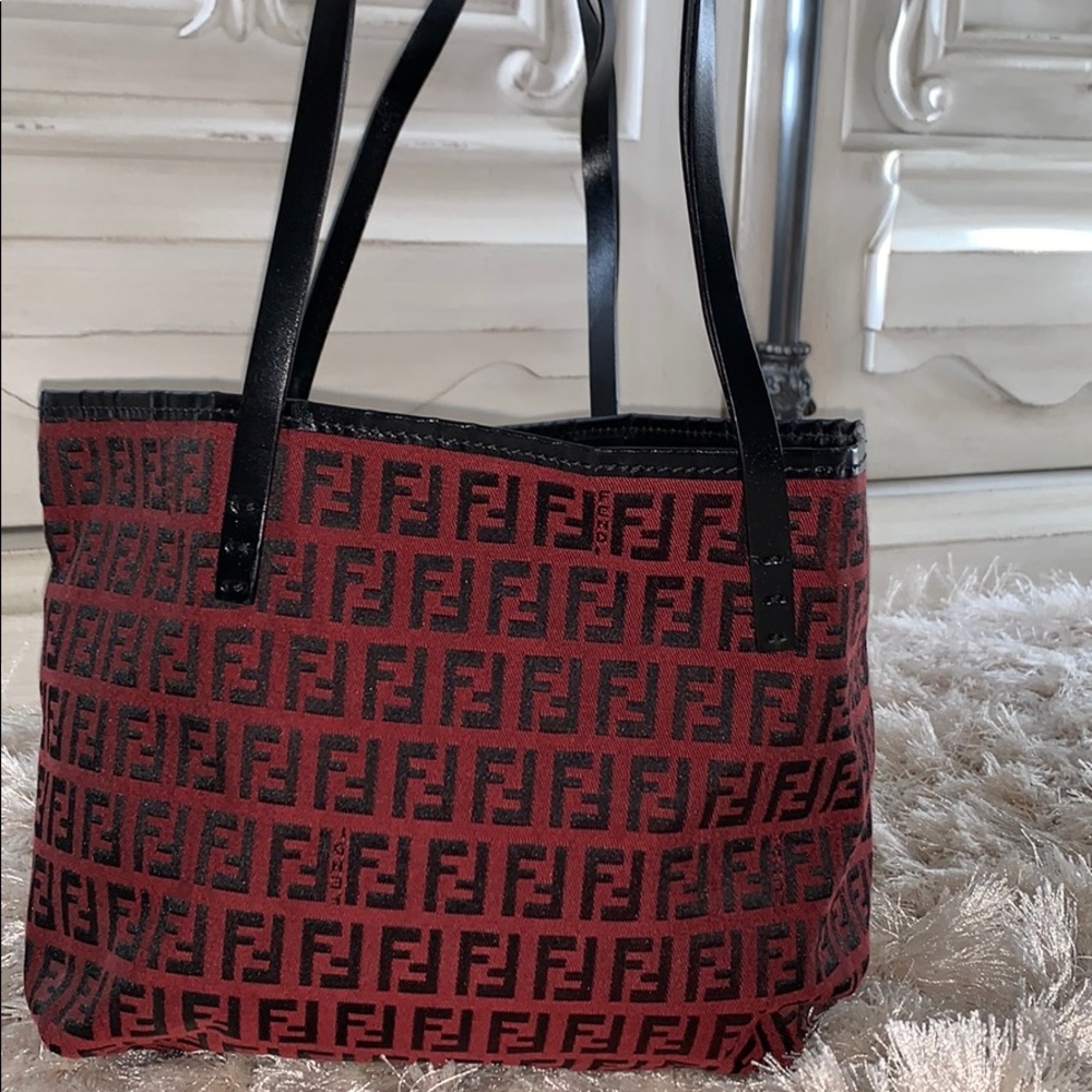 Fendi tote bag with attached change purse.